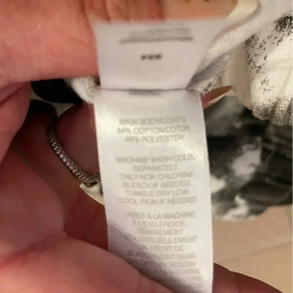 ZELLA BLACK AND WHITE TIE DYE JOGGER SWEATPANTS SIZE XTRA SMALL - Picture 7 of 13